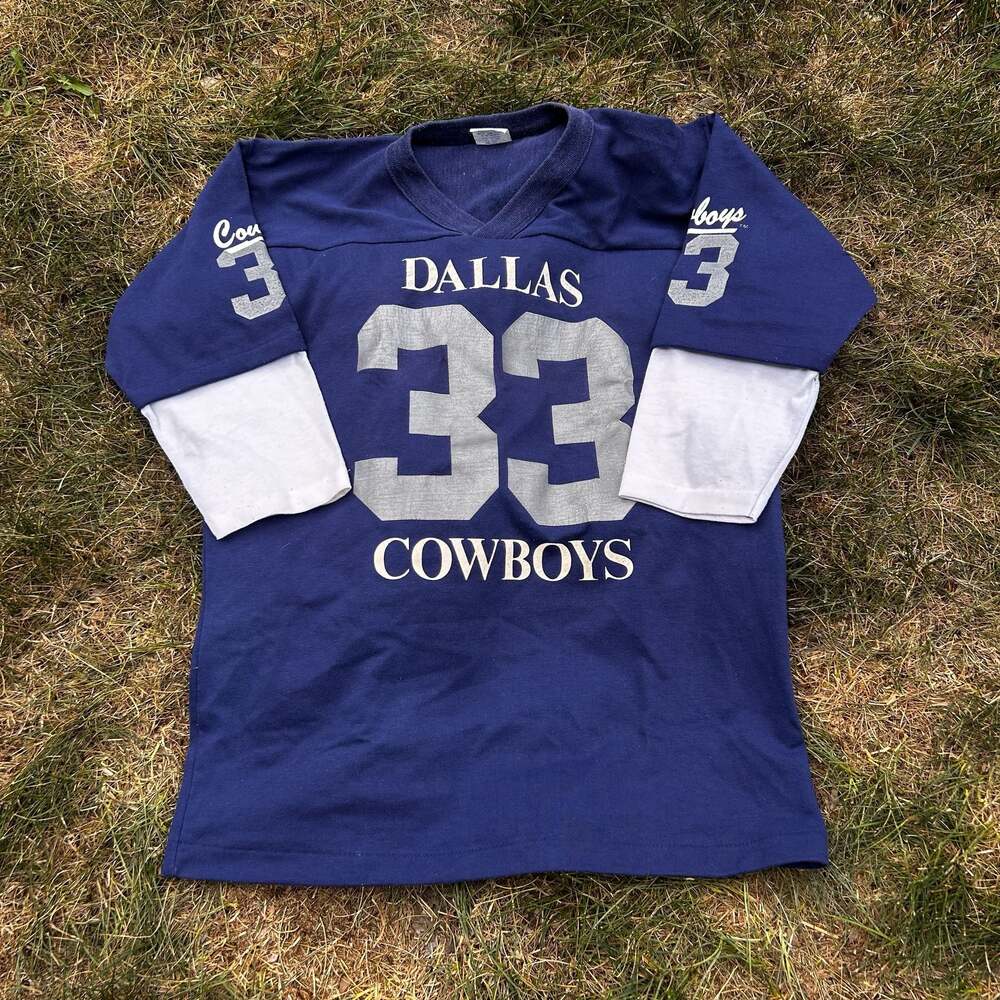 Vintage 1980s Tony Dorsett Dallas Cowboys #33 NFL Jersey by Sport Togs